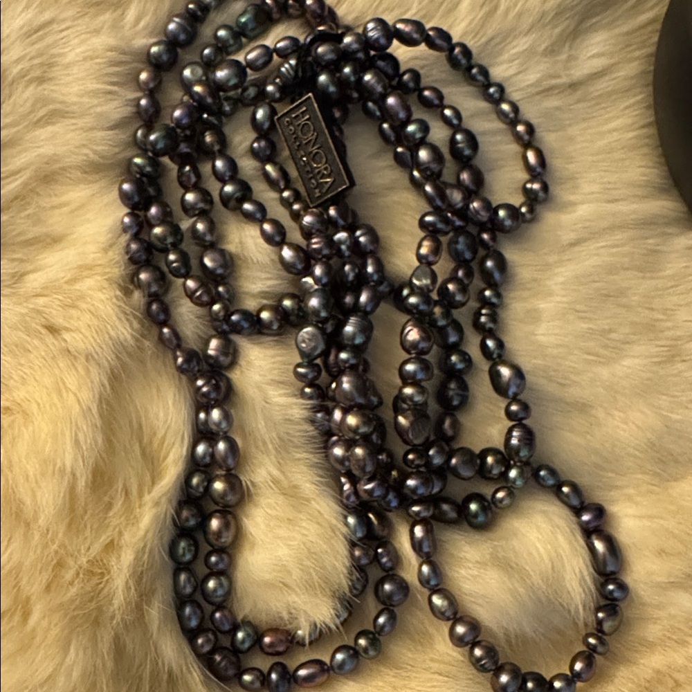 Honora Long Peacock Pearl Necklace - Picture 7 of 7